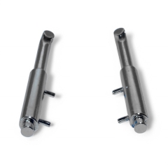 Staande uitlaten Rechts en links chroom 58mm hoog