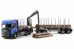 EMEK - Scania R HL V8 Timber Truck / 1:25 Blue