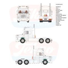 Scania T2/T3 Topline 6x2 + Estepe dak Kit